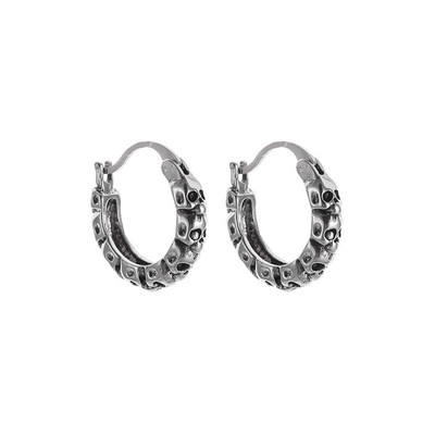 Vintage απλά σκουλαρίκια με κρίκους από ανοξείδωτο ατσάλι υποαλλεργικά σκουλαρίκια για άνδρες Γυναικεία Cool Indian Boho κοσμήματα