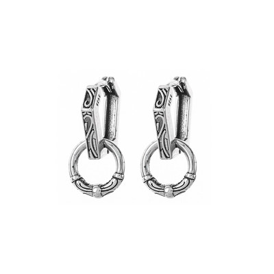 Vintage απλά σκουλαρίκια με κρίκους από ανοξείδωτο ατσάλι υποαλλεργικά σκουλαρίκια για άνδρες Γυναικεία Cool Indian Boho κοσμήματα