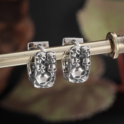 Vintage απλά σκουλαρίκια με κρίκους από ανοξείδωτο ατσάλι υποαλλεργικά σκουλαρίκια για άνδρες Γυναικεία Cool Indian Boho κοσμήματα