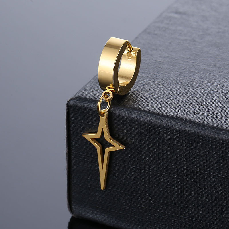 Hip Hop Punk Cross pakabinami auskarai iš nerūdijančio plieno klasikiniai madingi geometriniai ausų papuošalai vakarėliui skirtos dovanos moterims, vyrams