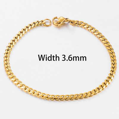 Nova kubanska narukvica zlatne boje od nehrđajućeg čelika za muškarce i žene modni hip hop punk nakit rođendanski dar