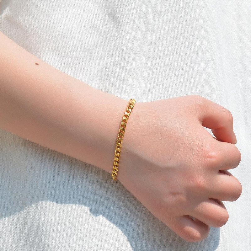 Nova kubanska narukvica zlatne boje od nehrđajućeg čelika za muškarce i žene modni hip hop punk nakit rođendanski dar