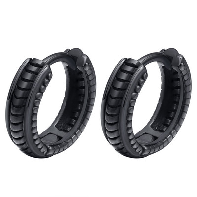 Стилни обеци Vnox за мъже, момчета, обеци Huggies от неръждаема стомана, етнически пънк рок мъжки подаръци за уши Бижута