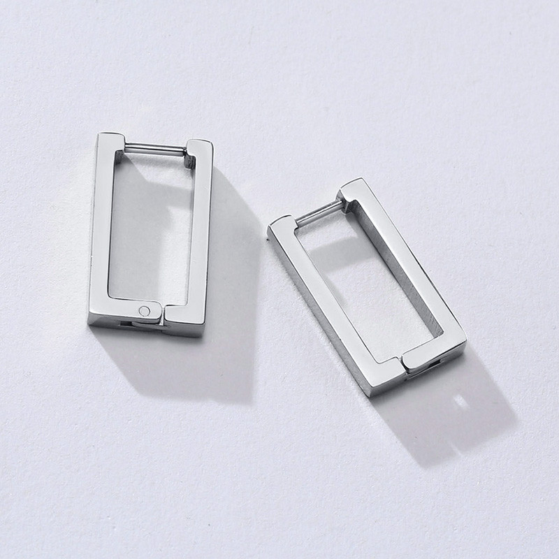 Minimalističke naušnice, pravokutni klinovi, naušnice od nehrđajućeg čelika jednostavne geometrije za muškarce Ženski nakit
