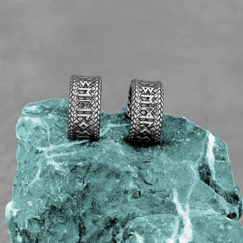 Vintage Viking Rune kõrvaklambrid roostevabast terasest meeste hip-hop biker moeaksessuaarid võlu põhjamaised amulett ehted kingitus hulgimüük