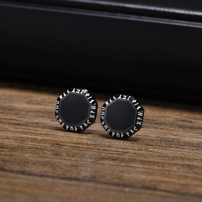 Vnox nordijske vikinške rune trokutaste naušnice s klinovima za muškarce, dječake, antialergijske punk geometrijske naušnice od nehrđajućeg čelika Poklon nakit