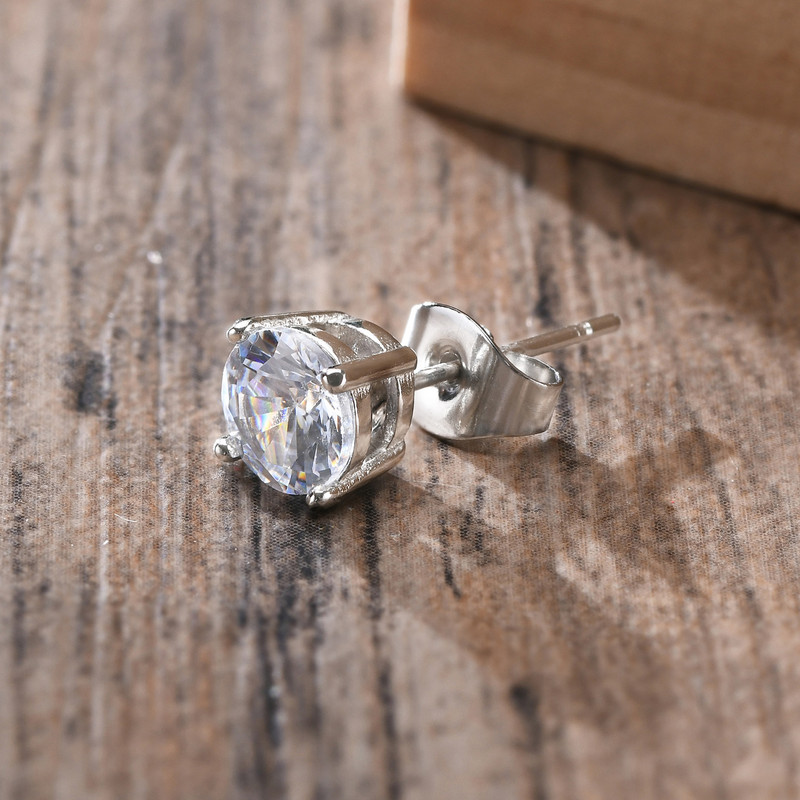 Vnox Punk Rock Stud kõrvarõngad meestele, naised, mustad gooti kõrvarõngad, roostevabast terasest kõrvaehted AAA CZ kiviga, lahe kingitus