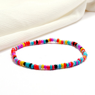 Boheemlaste värviliste helmestega jalavõrud naistele Käsitsi valmistatud elastsusega jalaehted suvise rannapaljajalu käevõru pahkluu jalal 2022