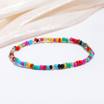 Boheemlaste värviliste helmestega jalavõrud naistele Käsitsi valmistatud elastsusega jalaehted suvise rannapaljajalu käevõru pahkluu jalal 2022