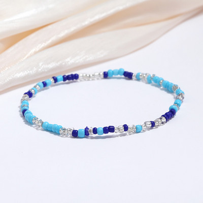 Boheemlaste värviliste helmestega jalavõrud naistele Käsitsi valmistatud elastsusega jalaehted suvise rannapaljajalu käevõru pahkluu jalal 2022