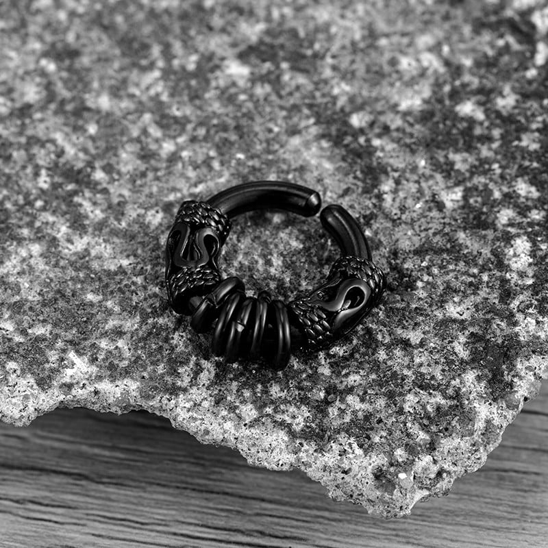 1 τεμάχιο ανδρικό κλιπ αυτιού από ανοξείδωτο ατσάλι χωρίς τρύπημα για γυναίκες Ανδρικό σκουλαρίκι πανκ χιπ χοπ Χωρίς τρυπημένο κλιπ αυτιού κρεμαστό δράκος HOt