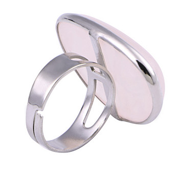 Cute Lady Rose Quartz Heart Love Adjustable Ring Jewelry 1,4x1,1\