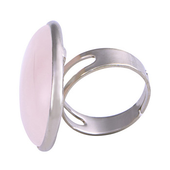 Cute Lady Rose Quartz Heart Love Adjustable Ring Jewelry 1,4x1,1\