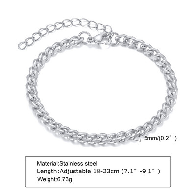 Snake keti käevõrud meestele poistele, veekindel roostevabast terasest lingiga käevõru, stiilne vabaaja randmepael, reguleeritav