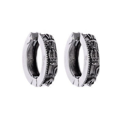 Vintage Gothic Skull Poker Pīķa dūzis Auskari Hipoalerģiski Auskari Vīriešiem Sievietēm Mode Hip Hop Rock Aksesuāri Rotaslietas