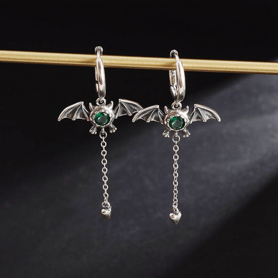 Vintage Gothic Skull Poker Pīķa dūzis Auskari Hipoalerģiski Auskari Vīriešiem Sievietēm Mode Hip Hop Rock Aksesuāri Rotaslietas