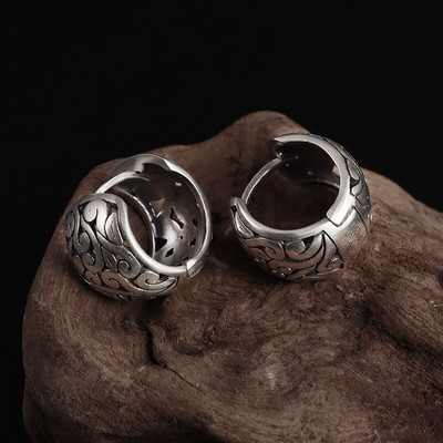 Vintage Gothic Skull Poker Pīķa dūzis Auskari Hipoalerģiski Auskari Vīriešiem Sievietēm Mode Hip Hop Rock Aksesuāri Rotaslietas