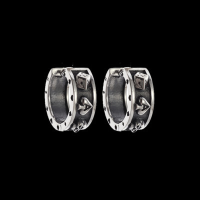 Vintage gooti pealuu täringupokker Labidäss Nööpkõrvarõngad meestele Naistele Moodne isiksus Lahedad peoehted Kingitused