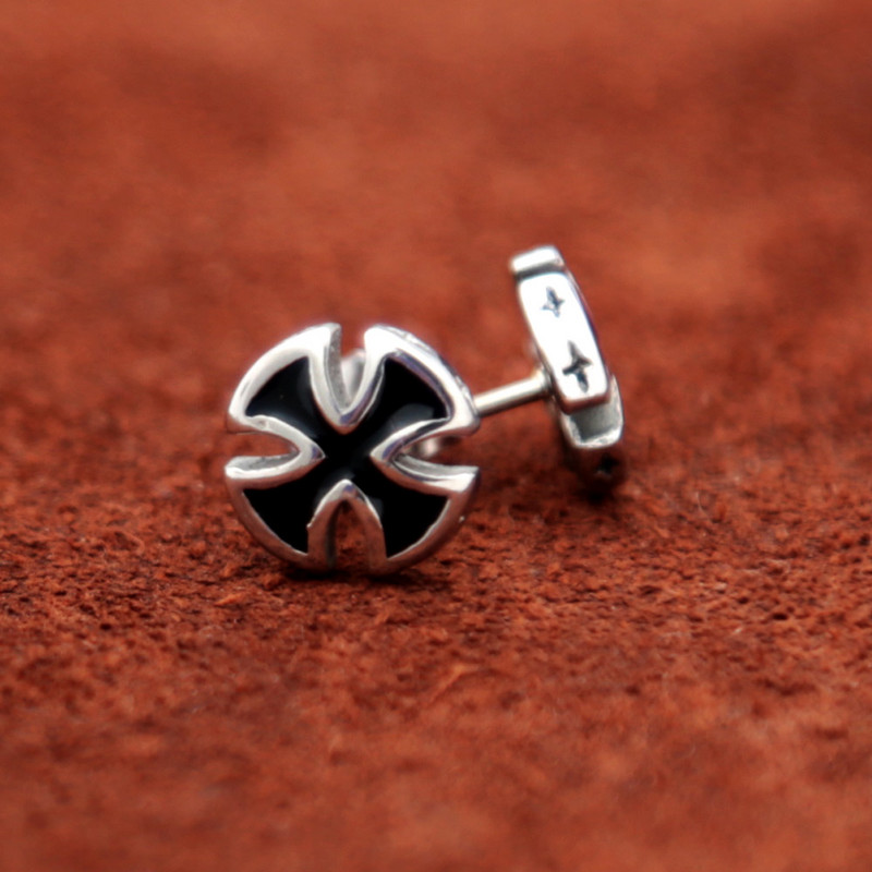 1-osalised Lihtsad ristkõrvarõngad meestele Naiste Vintage Punk roostevabast terasest templirüütlite raudrist kõrvarõngad moeehted