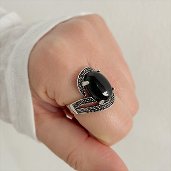 1 τμχ Ρυθμιζόμενα δαχτυλίδια Vintage δαχτυλίδια από φυσική πέτρα για γυναίκες Reiki Healing Charm Finger Ring Ανδρικά Tribal Jewelry Bohemian Party