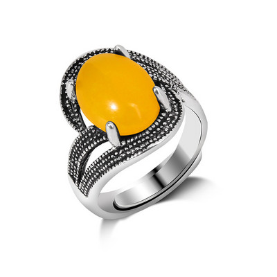 1db Állítható Gyűrűk Vintage Természetes kő Gyűrűk Női Reiki Gyógyító Varázs Ujj Gyűrű Férfi Törzsi Ékszer Bohém Party