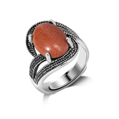 1db Állítható Gyűrűk Vintage Természetes kő Gyűrűk Női Reiki Gyógyító Varázs Ujj Gyűrű Férfi Törzsi Ékszer Bohém Party