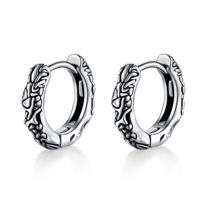 2 τεμάχια/1 ζευγάρι Ανδρικά σκουλαρίκια Μοναδικού σχεδίου Σκουλαρίκια με κρίκους για γυναίκες από ανοξείδωτο ατσάλι Vintage Χρώμα Punk Gothic Trend Κοσμήματα