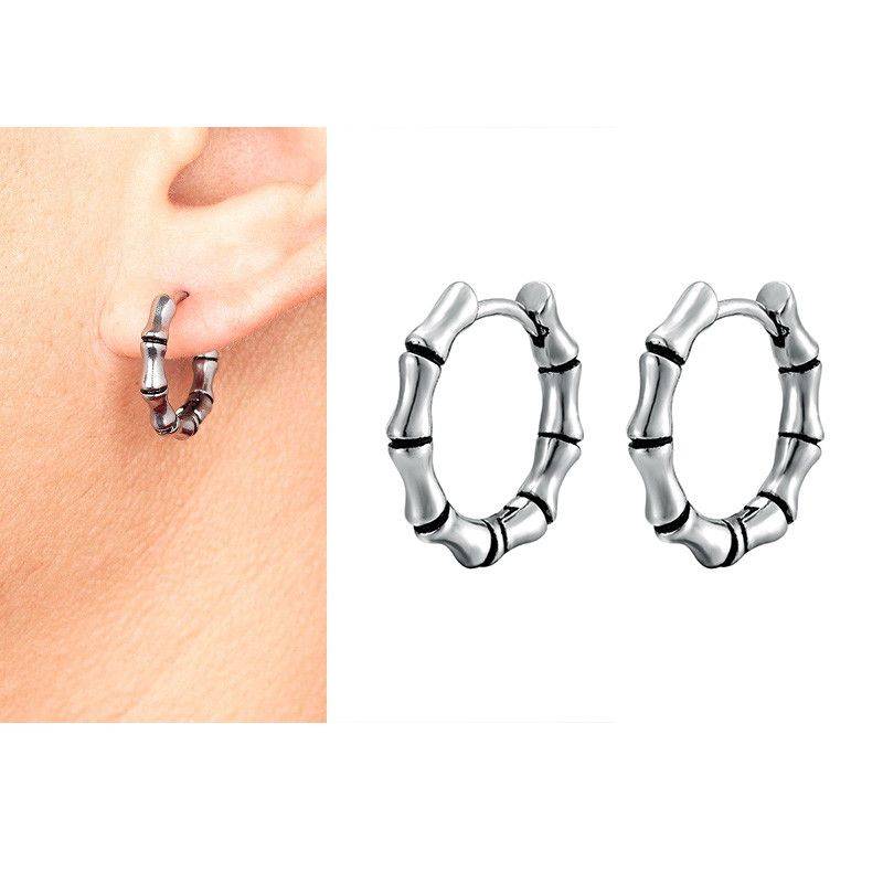 2 τεμάχια/1 ζευγάρι Ανδρικά σκουλαρίκια Μοναδικού σχεδίου Σκουλαρίκια με κρίκους για γυναίκες από ανοξείδωτο ατσάλι Vintage Χρώμα Punk Gothic Trend Κοσμήματα