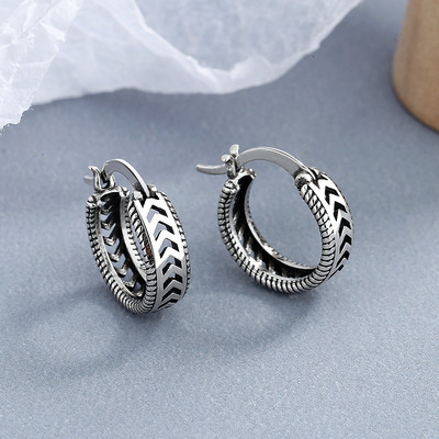 Minimalistlikud Huggie Hoop kõrvarõngad Rooma numbritega Mood Paari kõrvarõngad Hüpoallergeensed Meeste Mood Hip Hop Peened ehted