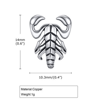 Vnox Cool Scorpion σκουλαρίκια για άνδρες Γυναικεία, Gothic Animal Stud σκουλαρίκια, Unisex Punk Rock Ear Jewelry
