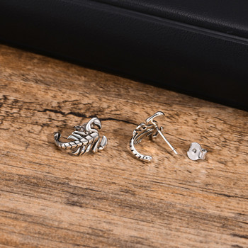 Vnox Cool Scorpion Earrings за мъже, жени, готически обеци с животни, унисекс пънк рок бижута за уши