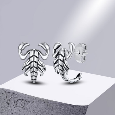Cercei Vnox Cool Scorpion pentru bărbați și femei, cercei tip animal gotic, bijuterii unisex punk rock pentru urechi