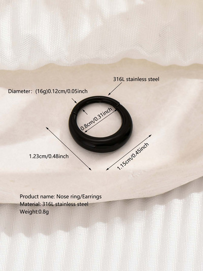 Kirurgilisest terasest vaheseina augustamine ümmargused ninarõngad rõngad 16G hingedega segment kõrva tragus kõhre heliks kõrvarõngad keha ehted
