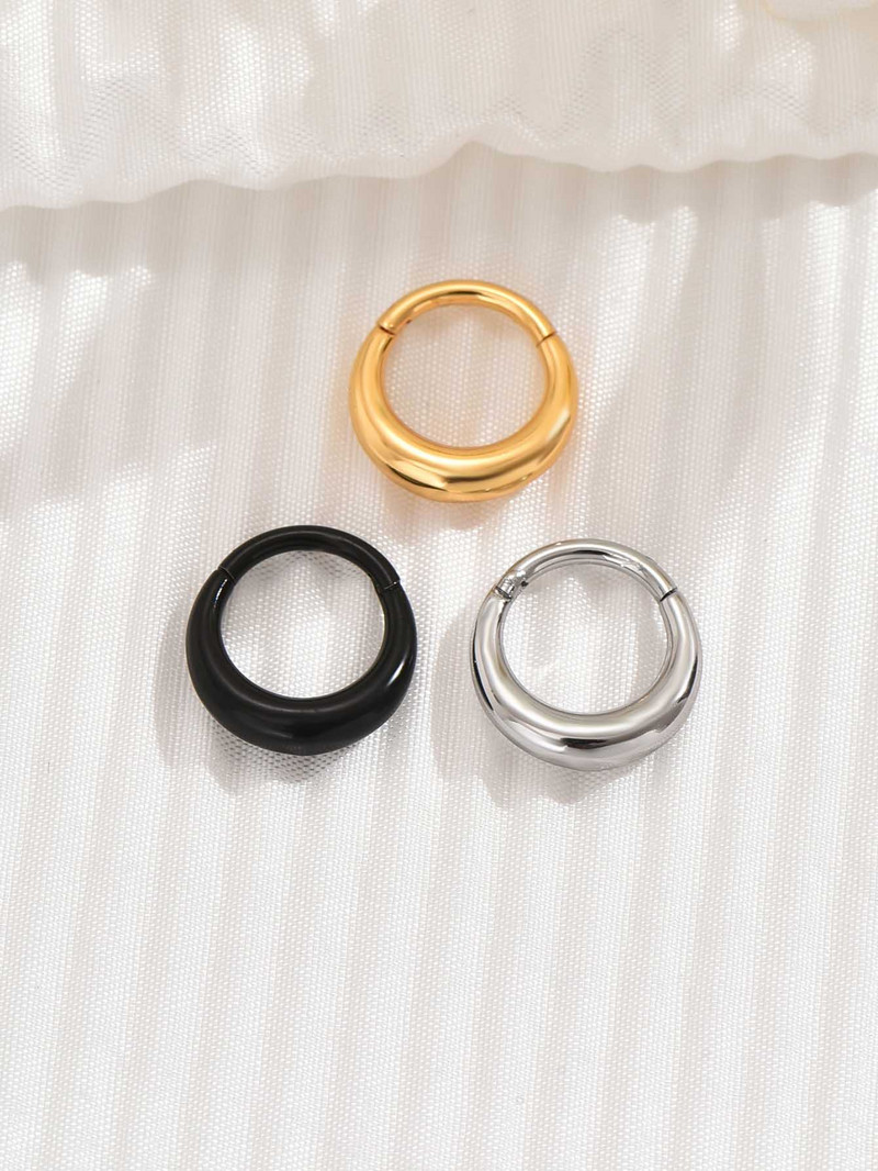 Kirurgilisest terasest vaheseina augustamine ümmargused ninarõngad rõngad 16G hingedega segment kõrva tragus kõhre heliks kõrvarõngad keha ehted