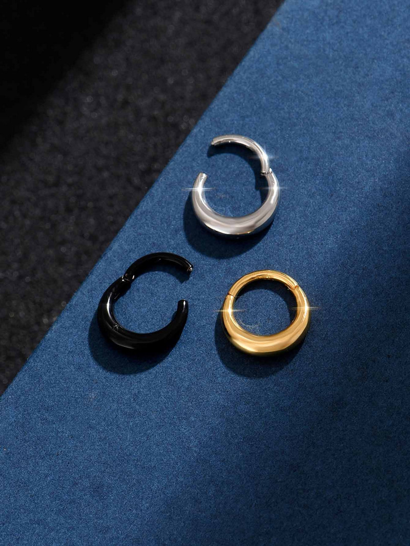 Kirurgilisest terasest vaheseina augustamine ümmargused ninarõngad rõngad 16G hingedega segment kõrva tragus kõhre heliks kõrvarõngad keha ehted