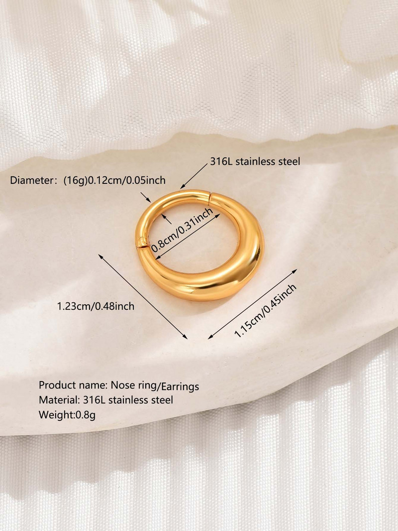 Kirurgilisest terasest vaheseina augustamine ümmargused ninarõngad rõngad 16G hingedega segment kõrva tragus kõhre heliks kõrvarõngad keha ehted