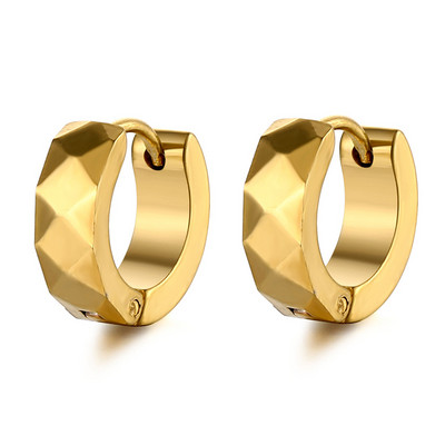 Hõbedase kullavärvi roostevabast terasest kõrvarõngad naistele meestele punk vintage musta triibuga kõrvarõngas ehteavaldus