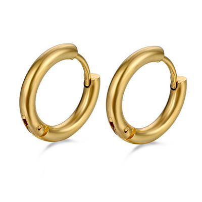 Hõbedase kullavärvi roostevabast terasest kõrvarõngad naistele meestele punk vintage musta triibuga kõrvarõngas ehteavaldus