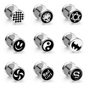 1 tk mitmes stiilis punk roostevabast terasest ümmargused kõrvarõngad naistele meestele pisikesed hantlite augustamine ehted kõrvarõngad poiss-sõbra kingitused