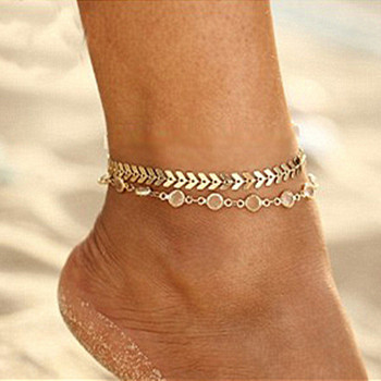 3 τμχ/σετ Απλή αλυσίδα ποδιών για γυναίκες Κοσμήματα ποδιών παραλίας Αλυσίδες ποδιών Βραχιόλια αστραγάλου Γυναικεία αξεσουάρ