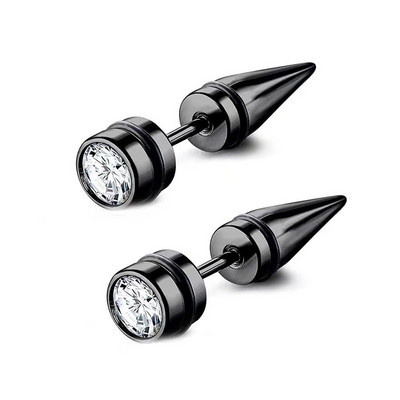 1 par crnih naušnica od nehrđajućeg čelika Punk uniseks geometrija Jednostavan trend Modne spuštene naušnice Žene Muškarci Gotičke naušnice s nitnama