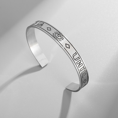 Nerūsējošā tērauda Eye of God Senās ēģiptiešu totēma rokassprādze vīriešiem Retro panka aproce rokassprādze Modes ikdienas šarms rotaslietas