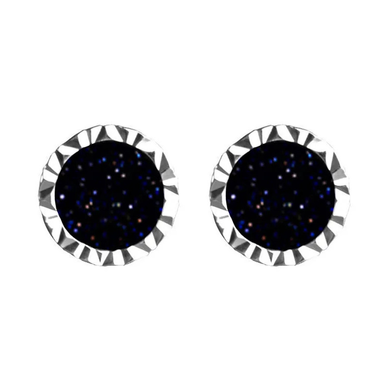 Korea lahe must nööpkõrvarõngas meestele naistele hip-hop punk ümmargune liivakivist kõrvarõngas, meeste lihtne mood ehe