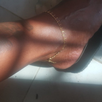LUXUSTEEL Гривни за глезени от неръждаема стомана Гривни за жени Пискюл Морска звезда Чар Златен цвят връзка Верига на крака Модни бижута за крака