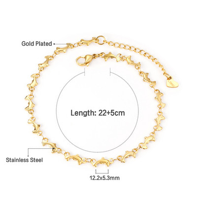 LUXUSTEEL nerūsējošā tērauda potītes rokassprādzes sievietēm pušķis jūras zvaigzne šarms zelta krāsa ķēde uz kājām Modes kāju rotaslietas