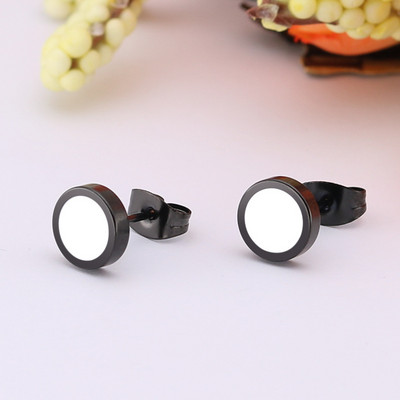 2 tk/1 paar roostevabast terasest nööpnõeltega kõrvarõngad ümmarguse kujuga libliklukuga Push kõrvarõngad naiste meeste hüpoallergeensed kõrvarõngad