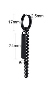 ÜKS HÕBEVÄRVI PIST KÕRVARÕNG MEESTE ROOSTEVABASEST TERASEST MÕÕK HUGGIE HOOPS KÕRVARÕNGAD LAHE FASHION ROCK TATTOO MEESTE EHTED