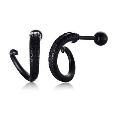 ÜKS HÕBEVÄRVI PIST KÕRVARÕNG MEESTE ROOSTEVABASEST TERASEST MÕÕK HUGGIE HOOPS KÕRVARÕNGAD LAHE FASHION ROCK TATTOO MEESTE EHTED