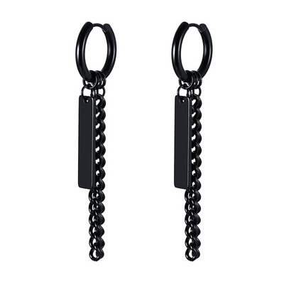 ÜKS HÕBEVÄRVI PIST KÕRVARÕNG MEESTE ROOSTEVABASEST TERASEST MÕÕK HUGGIE HOOPS KÕRVARÕNGAD LAHE FASHION ROCK TATTOO MEESTE EHTED