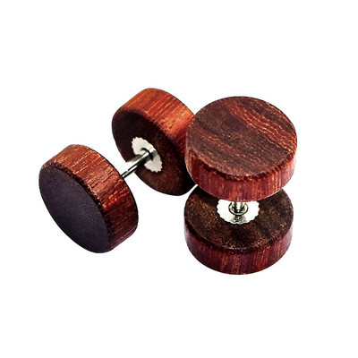 1paar, puidust kõrvarõngad, meeste 6–14 mm roostevabast terasest meeste kõrvarõngad, puidust võltsitud kõrvatroppide mõõteriistad.